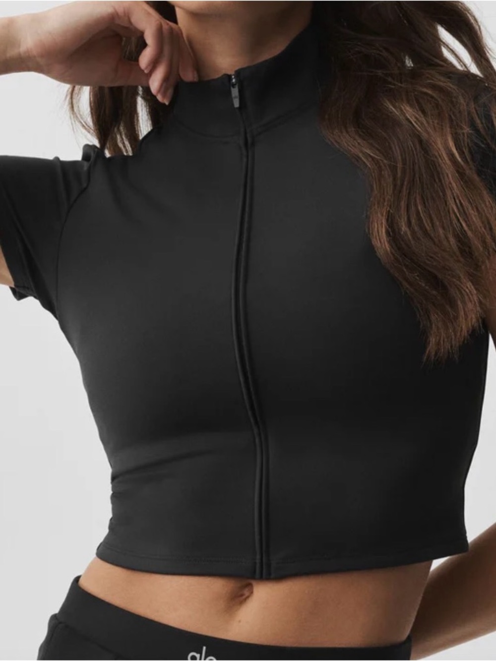 ALO Softsculpt Full Zip Short Sleeve